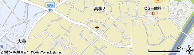 愛知県小牧市高根周辺の地図