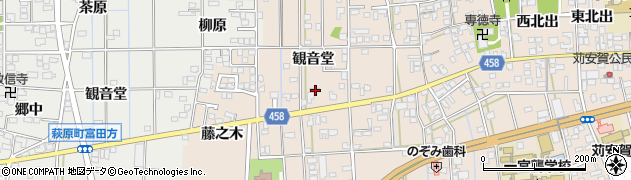 愛知県一宮市大和町苅安賀観音堂107周辺の地図