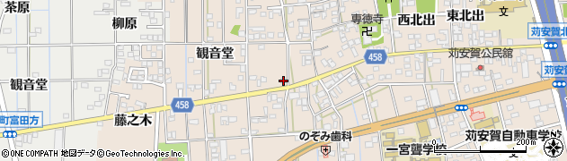 愛知県一宮市大和町苅安賀観音堂71周辺の地図