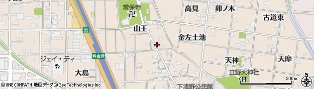 愛知県一宮市浅野（山王）周辺の地図