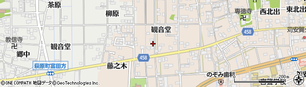 愛知県一宮市大和町苅安賀観音堂118周辺の地図