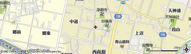 愛知県一宮市西萩原863周辺の地図