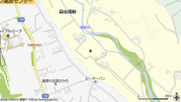 〒717-0601 岡山県真庭市蒜山湯船の地図