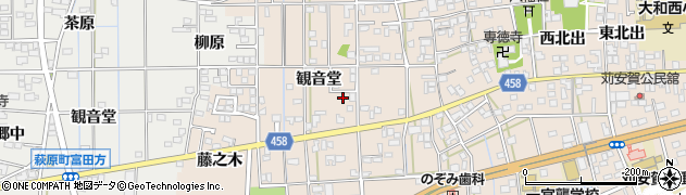 愛知県一宮市大和町苅安賀観音堂89周辺の地図