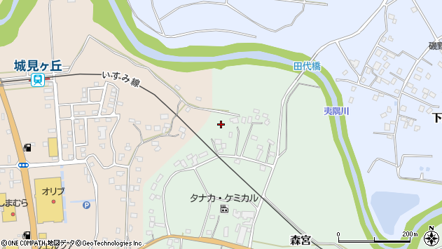 〒298-0203 千葉県夷隅郡大多喜町森宮の地図
