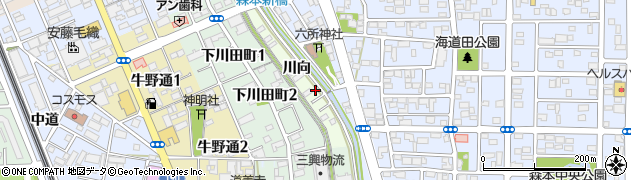 愛知県一宮市丹陽町森本周辺の地図