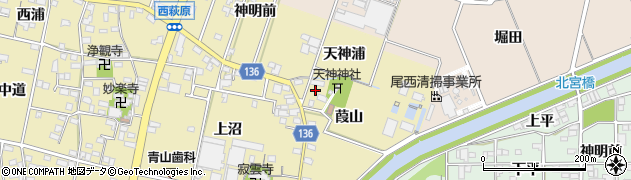 愛知県一宮市西萩原2246周辺の地図