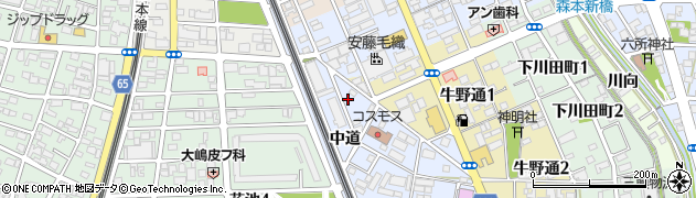 愛知県一宮市大和町宮地花池中道9周辺の地図
