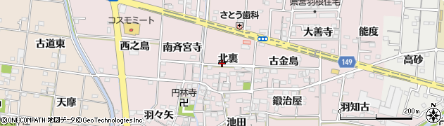 愛知県一宮市千秋町浅野羽根周辺の地図