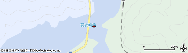 羽衣崎橋周辺の地図