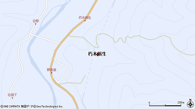 〒520-1425 滋賀県高島市朽木栃生の地図