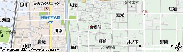 愛知県岩倉市八剱町東郷前589周辺の地図