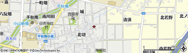 愛知県一宮市千秋町小山北切2周辺の地図