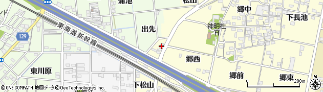 愛知県一宮市蓮池松山65周辺の地図