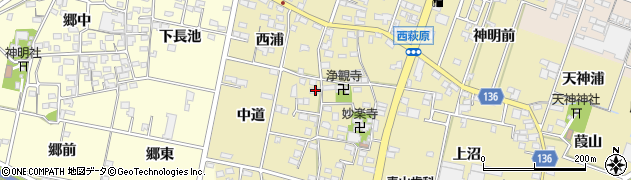 愛知県一宮市西萩原920周辺の地図