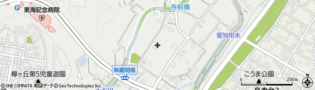 愛知県春日井市廻間町（落重）周辺の地図