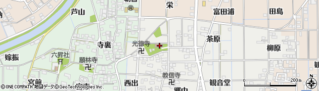 愛知県一宮市萩原町富田方（酉新田）周辺の地図