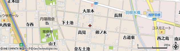 愛知県一宮市浅野高見2周辺の地図