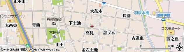 愛知県一宮市浅野高見5周辺の地図