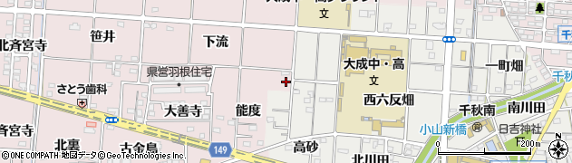 愛知県一宮市千秋町浅野羽根能度9周辺の地図