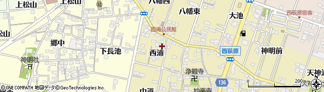 愛知県一宮市西萩原19周辺の地図