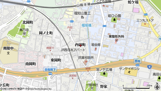 〒620-0881 京都府福知山市内田町の地図