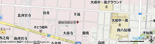 愛知県一宮市千秋町浅野羽根能度1周辺の地図