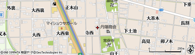 愛知県一宮市浅野（寺西）周辺の地図