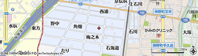 愛知県岩倉市石仏町（中道）周辺の地図