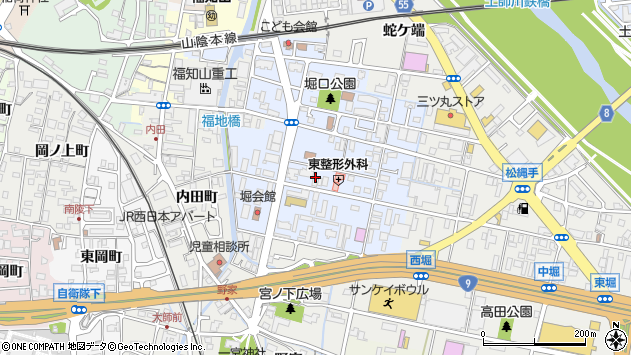 〒620-0874 京都府福知山市堀口の地図