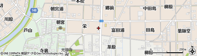 愛知県一宮市萩原町花井方栄周辺の地図