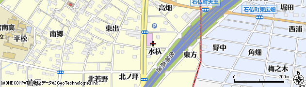愛知県一宮市千秋町町屋水杁周辺の地図