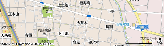 愛知県一宮市浅野（大茶木）周辺の地図
