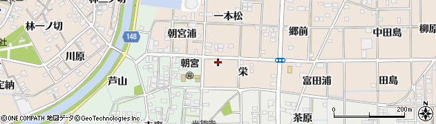 愛知県一宮市萩原町花井方栄4周辺の地図