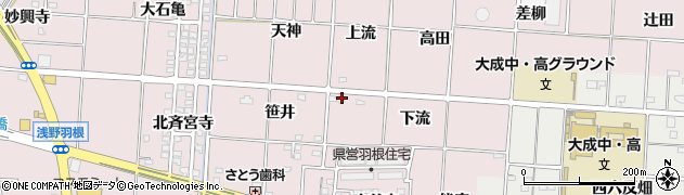 愛知県一宮市千秋町浅野羽根（下流）周辺の地図