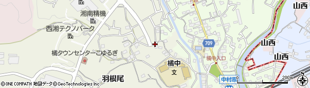 神奈川県小田原市羽根尾周辺の地図