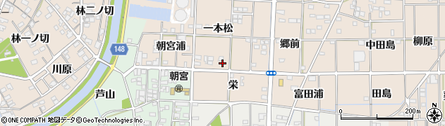 愛知県一宮市萩原町花井方一本松33周辺の地図