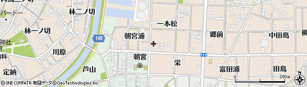 愛知県一宮市萩原町花井方一本松29周辺の地図