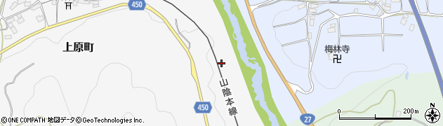 京都府綾部市上原町（的谷）周辺の地図