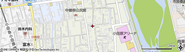 神奈川県小田原市中曽根333周辺の地図