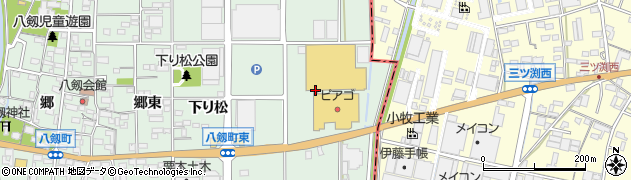 愛知県岩倉市八剱町（長野）周辺の地図