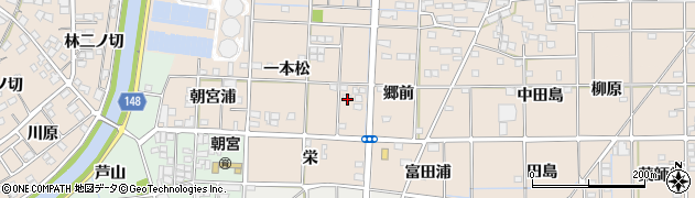 愛知県一宮市萩原町花井方一本松74周辺の地図
