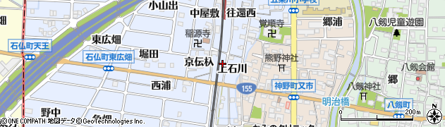 愛知県岩倉市石仏町（京伝杁）周辺の地図