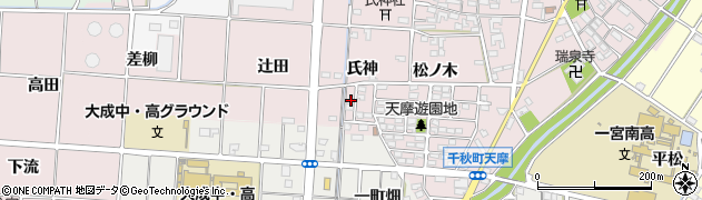 愛知県一宮市千秋町天摩氏神28周辺の地図