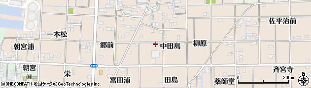 愛知県一宮市萩原町花井方（中田島）周辺の地図