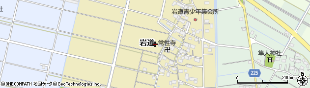 岐阜県養老町（養老郡）岩道周辺の地図