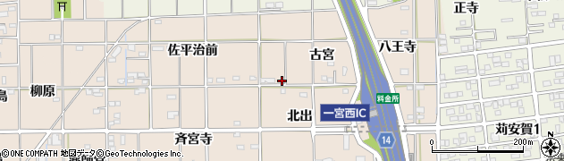 愛知県一宮市大和町苅安賀（古宮）周辺の地図