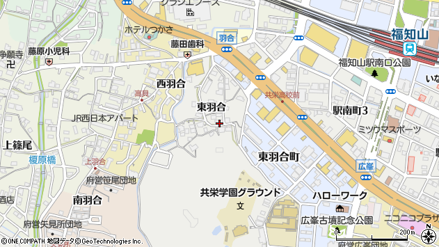 〒620-0933 京都府福知山市篠尾東羽合の地図