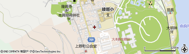 京都府綾部市上野町上野周辺の地図