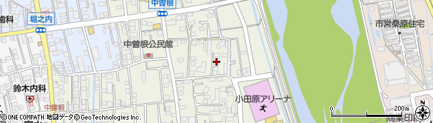 神奈川県小田原市中曽根208周辺の地図
